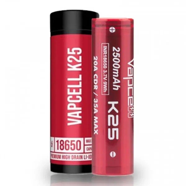 VapCell K25 18650 2500mah Battery